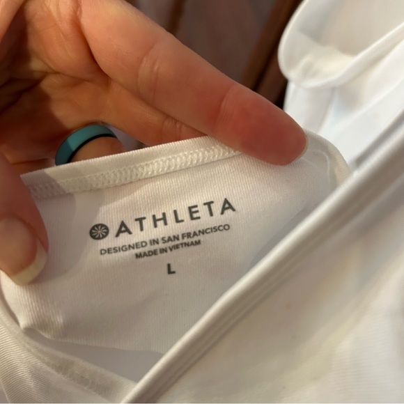 Athleta Contemplation Tank Top White Glow Size L - Picture 6 of 7